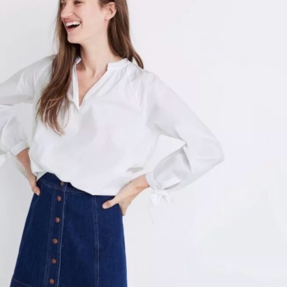 Madewell Oversized White Pop Over - Picture 7 of 8